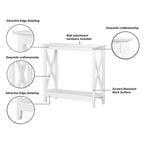 Console de ferme en Chêne Noir / Gris Lavé / Chêne / Blanc / Palissandre, style X