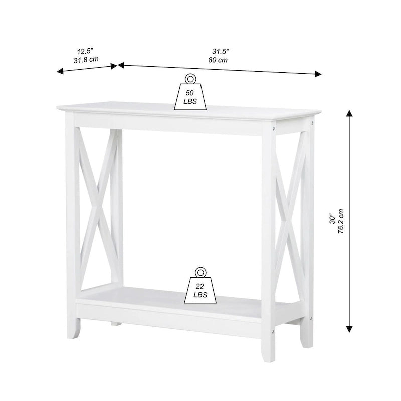 Console de ferme en Chêne Noir / Gris Lavé / Chêne / Blanc / Palissandre, style X