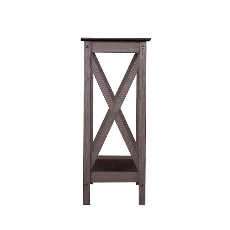 Console de ferme en Chêne Noir / Gris Lavé / Chêne / Blanc / Palissandre, style X