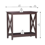 Console de ferme en Chêne Noir / Gris Lavé / Chêne / Blanc / Palissandre, style X
