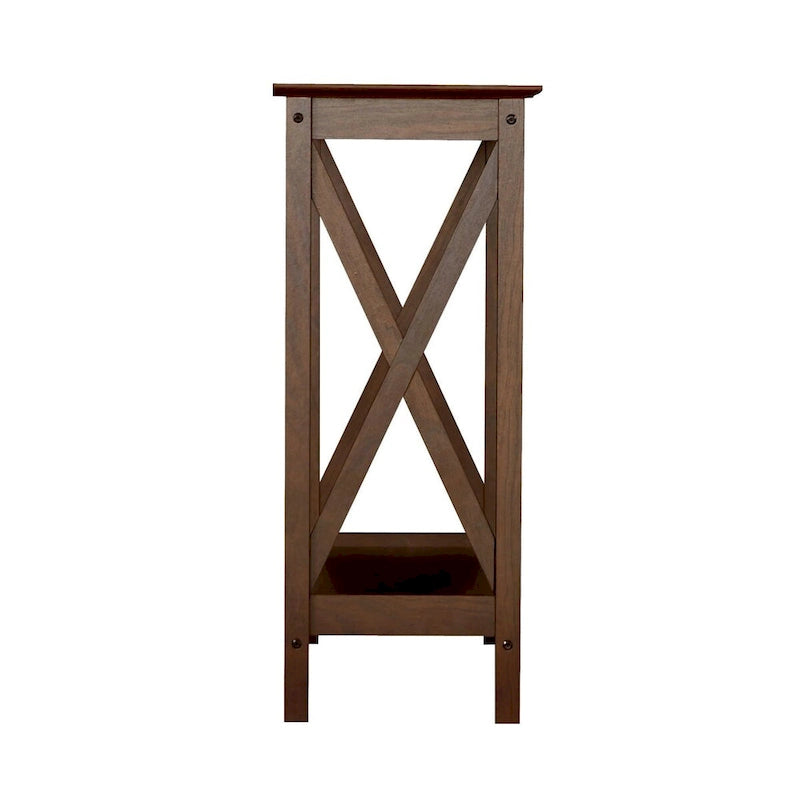 Console de ferme en Chêne Noir / Gris Lavé / Chêne / Blanc / Palissandre, style X