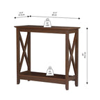 Console de ferme en Chêne Noir / Gris Lavé / Chêne / Blanc / Palissandre, style X