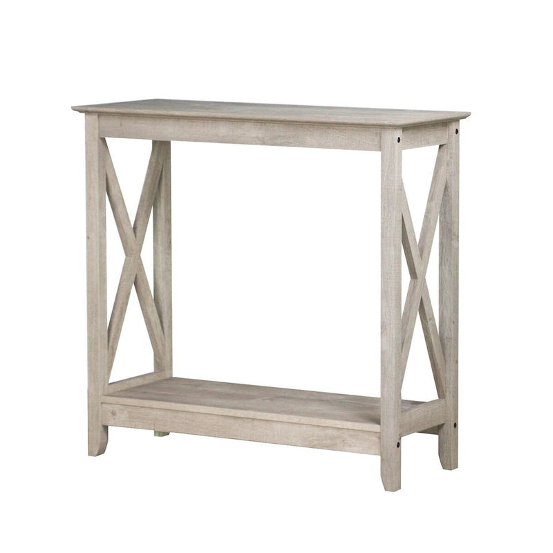 Console de ferme en Chêne Noir / Gris Lavé / Chêne / Blanc / Palissandre, style X