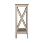 Console de ferme en Chêne Noir / Gris Lavé / Chêne / Blanc / Palissandre, style X