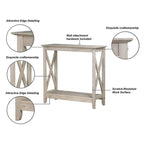 Console de ferme en Chêne Noir / Gris Lavé / Chêne / Blanc / Palissandre, style X