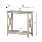 Console de ferme en Chêne Noir / Gris Lavé / Chêne / Blanc / Palissandre, style X
