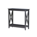 Console de ferme en Chêne Noir / Gris Lavé / Chêne / Blanc / Palissandre, style X