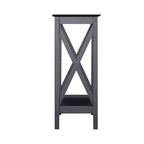 Console de ferme en Chêne Noir / Gris Lavé / Chêne / Blanc / Palissandre, style X