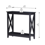 Console de ferme en Chêne Noir / Gris Lavé / Chêne / Blanc / Palissandre, style X