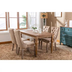 Chaise de salle à manger rembourrée avec clous décoratifs, ensemble de 2 – Plusieurs coloris