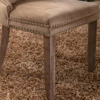 Chaise de salle à manger rembourrée avec clous décoratifs, ensemble de 2 – Plusieurs coloris