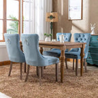 Chaise de salle à manger rembourrée avec clous décoratifs, ensemble de 2 – Plusieurs coloris