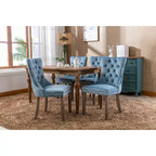 Chaise de salle à manger rembourrée avec clous décoratifs, ensemble de 2 – Plusieurs coloris