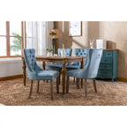 Chaise de salle à manger rembourrée avec clous décoratifs, ensemble de 2 – Plusieurs coloris