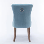 Chaise de salle à manger rembourrée avec clous décoratifs, ensemble de 2 – Plusieurs coloris
