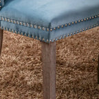 Chaise de salle à manger rembourrée avec clous décoratifs, ensemble de 2 – Plusieurs coloris