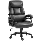 Chaise de bureau haute à dossier, noire/marron, en cuir PU, hauteur réglable, 1 personne, capacité de 180 kg