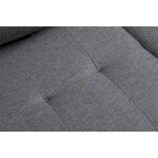 Canapé d'angle en L avec méridienne de rangement et porte-gobelet – Gris / Noir, Multi-places