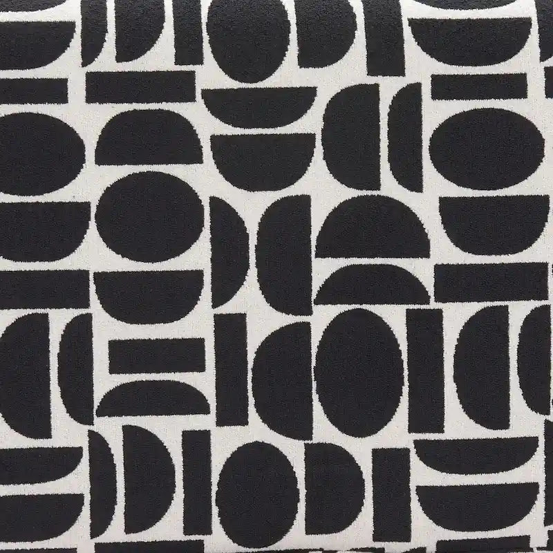 Pouffe de rangement noir et blanc, 1 personne