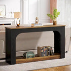 Console marron avec lumières LED, 1 personne, étagère ouverte