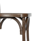 Chaise croisillon – Marron Foncé / Chêne Clair / Châtaignier | Intérieur & Extérieur | Une place