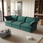 Canapé en velours, Rouge / Orange / Bleu / Vert, 3 ou 4 places