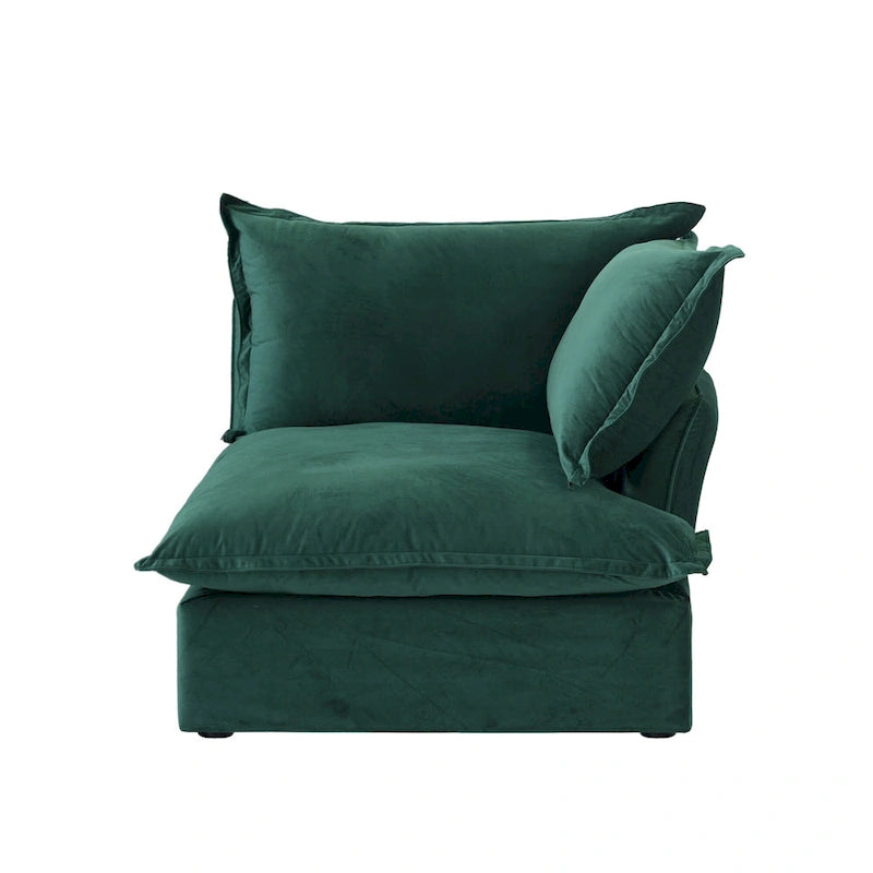 Canapé en velours, Rouge / Orange / Bleu / Vert, 3 ou 4 places