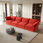 Canapé en velours, Rouge / Orange / Bleu / Vert, 3 ou 4 places