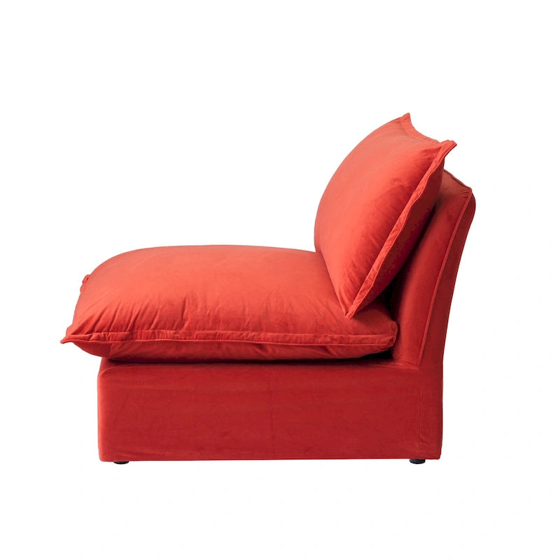 Canapé en velours, Rouge / Orange / Bleu / Vert, 3 ou 4 places