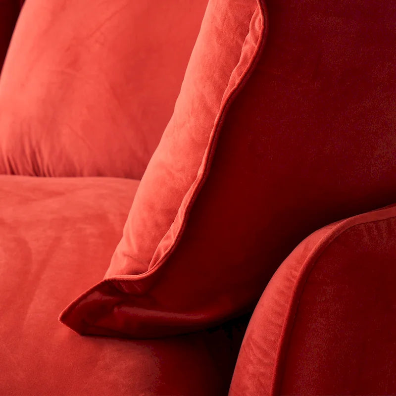 Canapé en velours, Rouge / Orange / Bleu / Vert, 3 ou 4 places