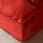 Canapé en velours, Rouge / Orange / Bleu / Vert, 3 ou 4 places