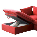 Canapé en velours, Rouge / Orange / Bleu / Vert, 3 ou 4 places