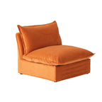 Canapé en velours, Rouge / Orange / Bleu / Vert, 3 ou 4 places